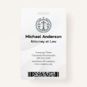 Rechtsanwältin | Justiz-Logo | Geschäftsmann Ausweis (Rückseite)