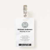 Rechtsanwältin | Justiz-Logo | Geschäftsmann Ausweis (Rückseite mit Klammer)