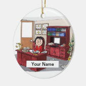 Rechtsanwältin Keramikornament (Links)