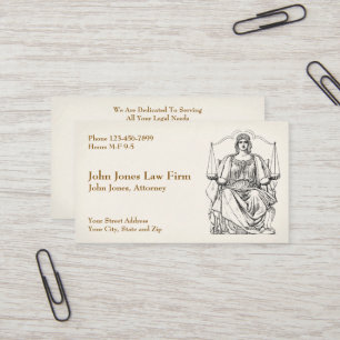 Rechtsanwältin Lady Justice Business Card Visitenkarte