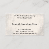 Rechtsanwältin Lady Justice Business Card Visitenkarte (Rückseite)