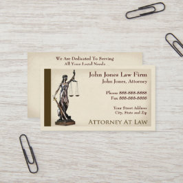 Rechtsanwältin Lady Justice Business Card Visitenkarte