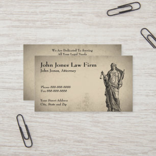 Rechtsanwältin Lady Justice Business Card Visitenkarte