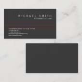 Rechtsanwältin "Law Business Card Grau White Red" Visitenkarte (Vorne/Hinten)