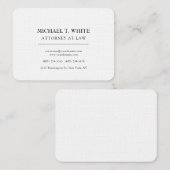Rechtsanwältin Linen Minimalistisch Beruflich Visitenkarte (Vorne/Hinten)