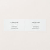 Rechtsanwältin Linen Minimalistisch Beruflich Visitenkarten (Außenseite Aufgefaltet)
