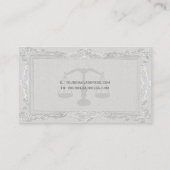 Rechtsanwältin Linen Texture Vintag Visitenkarte (Rückseite)
