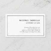 Rechtsanwältin Minimalistische klassische Beruflic Visitenkarte (Vorderseite)
