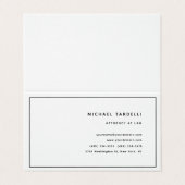 Rechtsanwältin Minimalistische klassische Beruflic Visitenkarten (Außenseite Aufgefaltet)