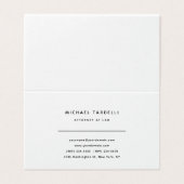 Rechtsanwältin Minimalistische klassische Beruflic Visitenkarten (Außenseite Aufgefaltet)