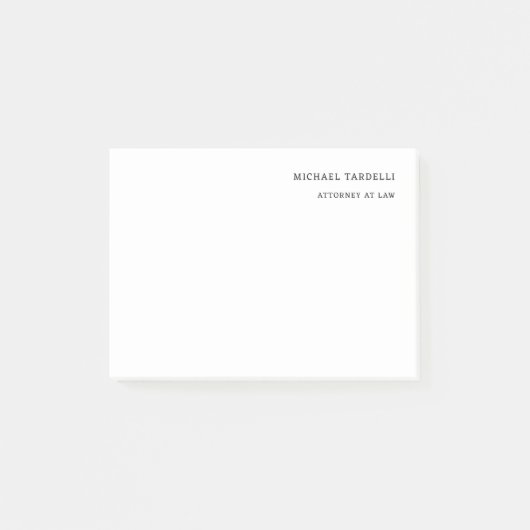 Rechtsanwältin Minimalistische klassische Schlicht Post-it Klebezettel (Vorderseite)
