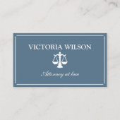 Rechtsanwältin mit blau-grauem QR-Code Visitenkarte (Vorderseite)