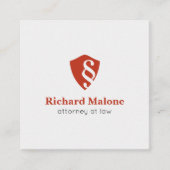 Rechtsanwältin mit Logo-Visitenkarte Quadratische Visitenkarte (Vorderseite)