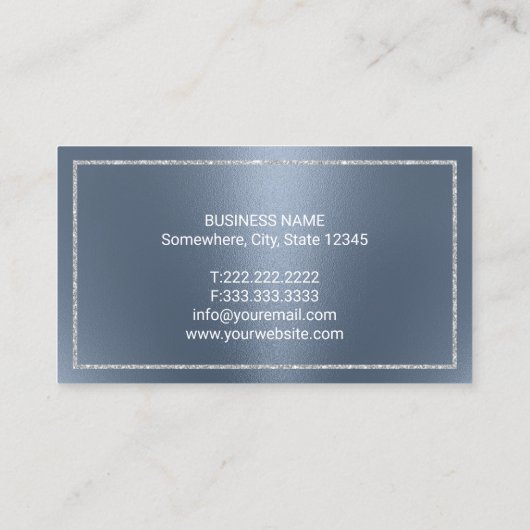 Rechtsanwältin Modern Dusty Blue Visitenkarte (Rückseite)