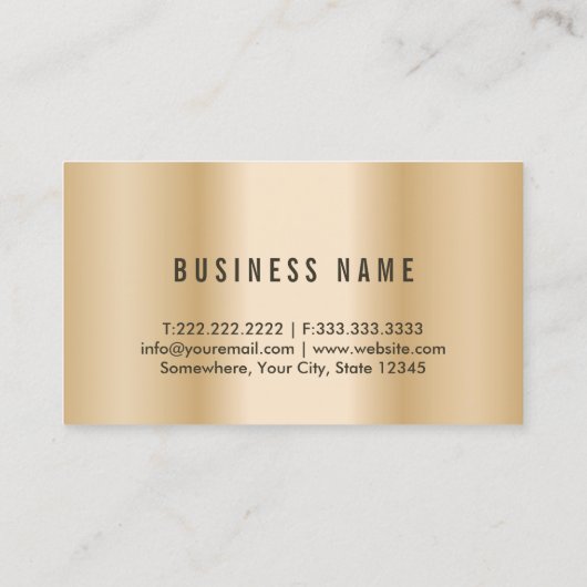 Rechtsanwältin Modern Gold Frame Rechtsanwaltsbüro Visitenkarte (Rückseite)