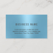 Rechtsanwältin Modern Silver Frame Blue Anwältin Visitenkarte (Rückseite)