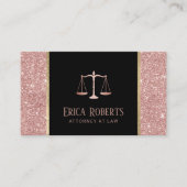 Rechtsanwältin Moderne Rose Gold Glitzer Visitenkarte (Vorderseite)
