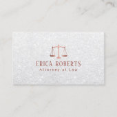 Rechtsanwältin Moderne Rose Gold-Skala Silver Visitenkarte (Vorderseite)