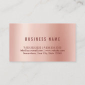 Rechtsanwältin Moderne Rose Goldanwältin Visitenkarte (Rückseite)