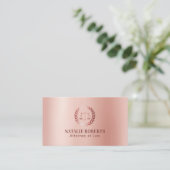 Rechtsanwältin Moderne Rose Goldanwältin Visitenkarte (Stehend Vorderseite)