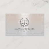 Rechtsanwältin Moderner Anwalt für Silberrahmen Visitenkarte (Vorderseite)