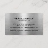 Rechtsanwältin Moderner Gold- und Silberanwalt Visitenkarte (Rückseite)