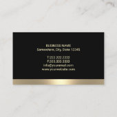 Rechtsanwältin Moderner Goldjustizstab Visitenkarte (Rückseite)