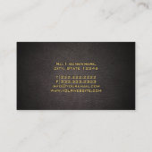 Rechtsanwältin Professionl Gold Scale Elegant Visitenkarte (Rückseite)