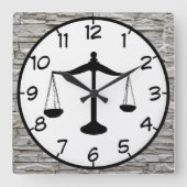 Rechtsanwältin Quadratische Wanduhr (Vorderseite)