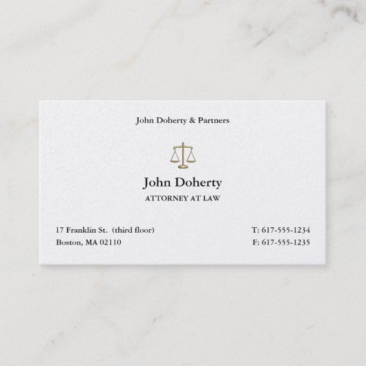 Rechtsanwältin | Rechtsanwalt Visitenkarte (Vorderseite)