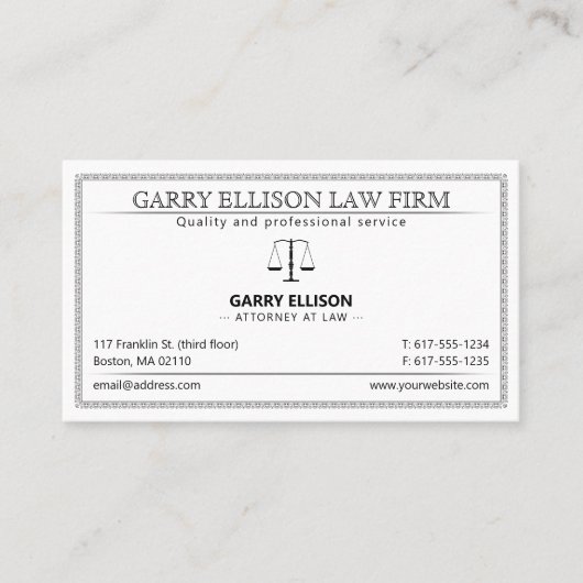 Rechtsanwältin | Rechtsanwalt Visitenkarte (Vorderseite)