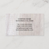 Rechtsanwältin, Rechtsanwältin, Klasse Weiß Holz Visitenkarte (Rückseite)