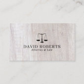 Rechtsanwältin, Rechtsanwältin, Klasse Weiß Holz Visitenkarte (Vorderseite)