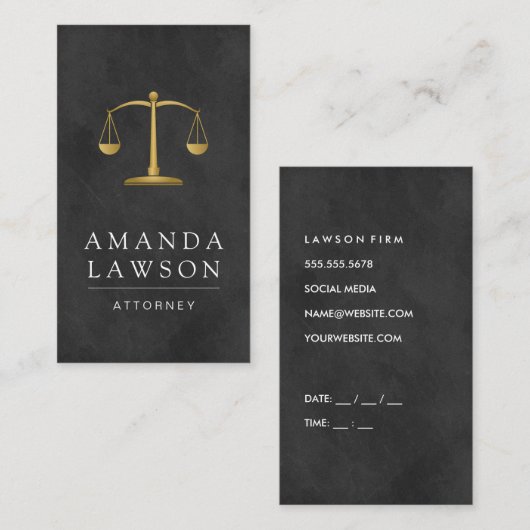 Rechtsanwältin/Rechtsanwältin Terminkarte (Vorne/Hinten)