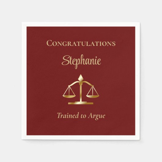 Rechtsanwältin | Rechtsanwaltskanzlei in Argue aus Serviette (Vorderseite)