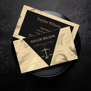 Rechtsanwältin schwarz und gold visitenkarte