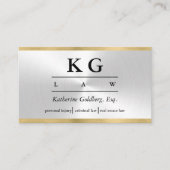Rechtsanwältin Silver & Gold Business Card Visitenkarte (Vorderseite)