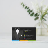 Rechtsanwältin Tuxedo Geschäftsmann Anzug Visitenkarte (Stehend Vorderseite)