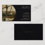 Rechtsanwältin | Vintage Justizskala Visitenkarte (Vorne/Hinten)