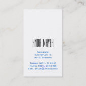 Rechtsanwältin Visitenkarten Business Card Visitenkarte (Rückseite)