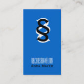 Rechtsanwältin Visitenkarten Business Card Visitenkarte (Vorderseite)