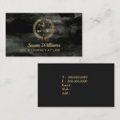 Rechtsanwaltrechtsanwalt aquarel Schwarzes und Visitenkarte (Vorne/Hinten)