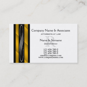Rechtsanwaltrechtsanwaltsgold Schwarz-weiß Visitenkarte