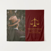 Rechtsanwalts-Abschlussfeier Wandteppich (Vorderseite (Horizontal))