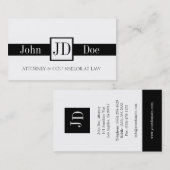 Rechtsanwalts-Band-Quadrat B/W Visitenkarte (Vorne/Hinten)