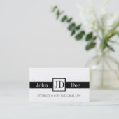 Rechtsanwalts-Band-Quadrat B/W Visitenkarte (Stehend Vorderseite)