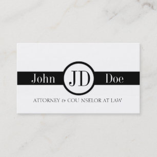 Rechtsanwalts-Band rundes B/W Visitenkarte