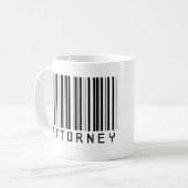 Rechtsanwalts-Barcode Kaffeetasse (Vorderseite Links)