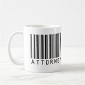 Rechtsanwalts-Barcode Kaffeetasse (Links)