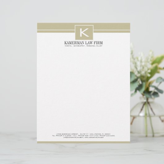 Rechtsanwalts-Briefkopf Briefbogen (Stehend Vorderseite)